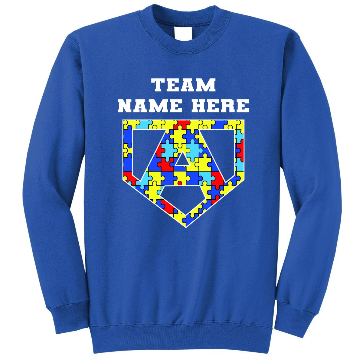 Autism Awareness Personalized Superhero Team Name Custom Sweatshirt - Front