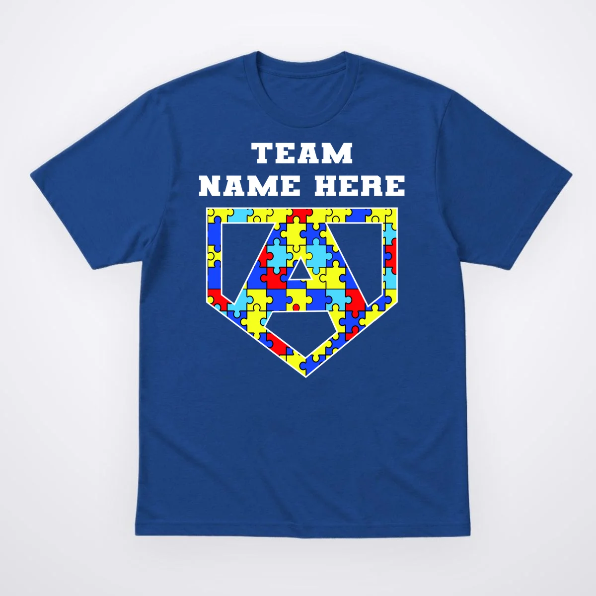 Autism Awareness Personalized Superhero Team Name Custom T-Shirt - Front
