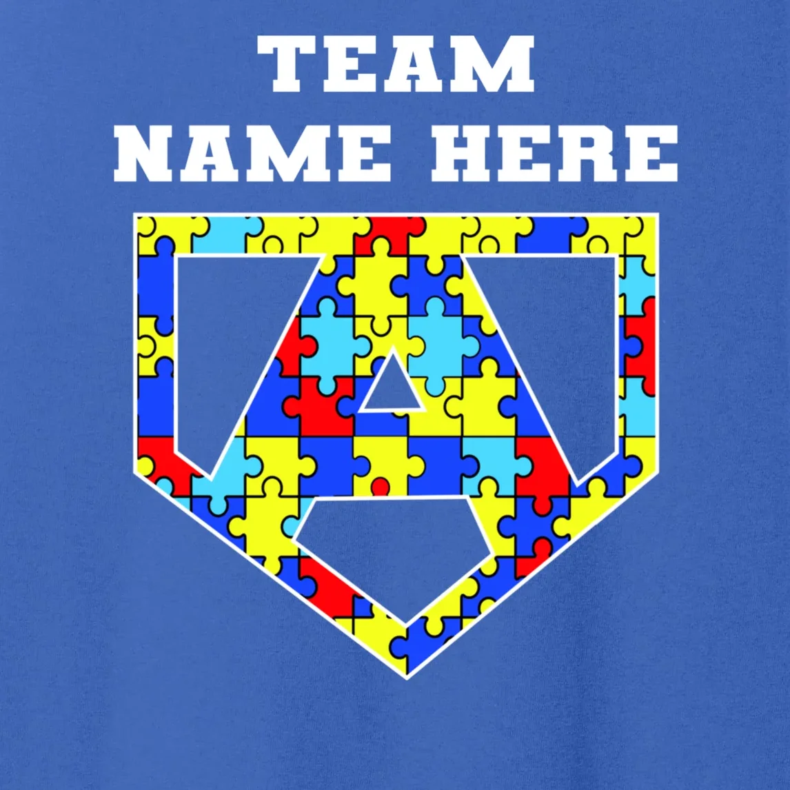 Autism Awareness Personalized Superhero Team Name Custom Women's Tank Top - Front - Close-up