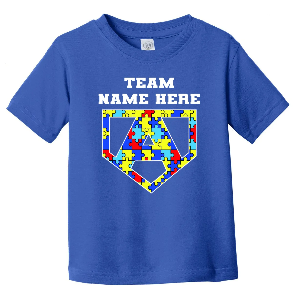 Autism Awareness Personalized Superhero Team Name Custom Toddler T-Shirt - Front