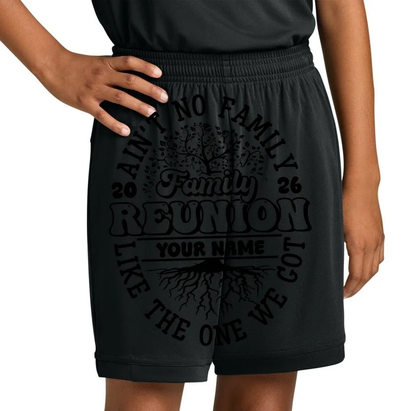 Ain't No Family Like the One We Got Custom Last Name Kids Shorts - Front 1