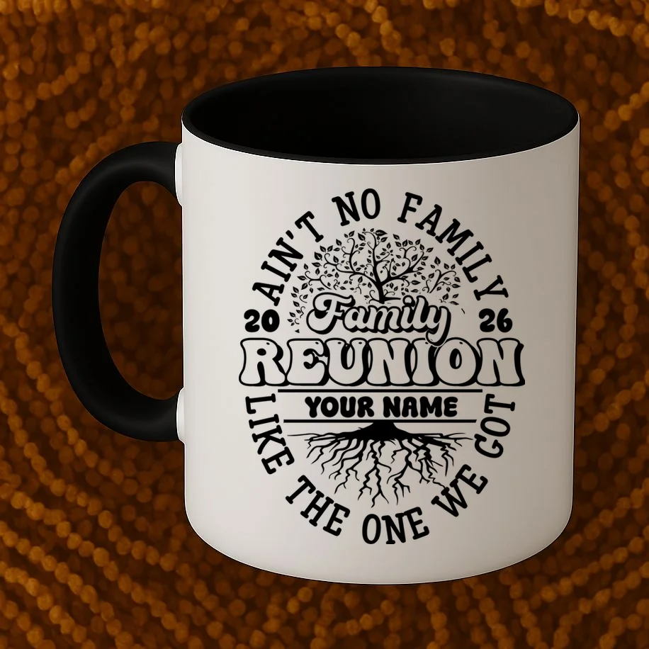 Ain't No Family Like the One We Got Custom Last Name Coffee Mug - Front 1