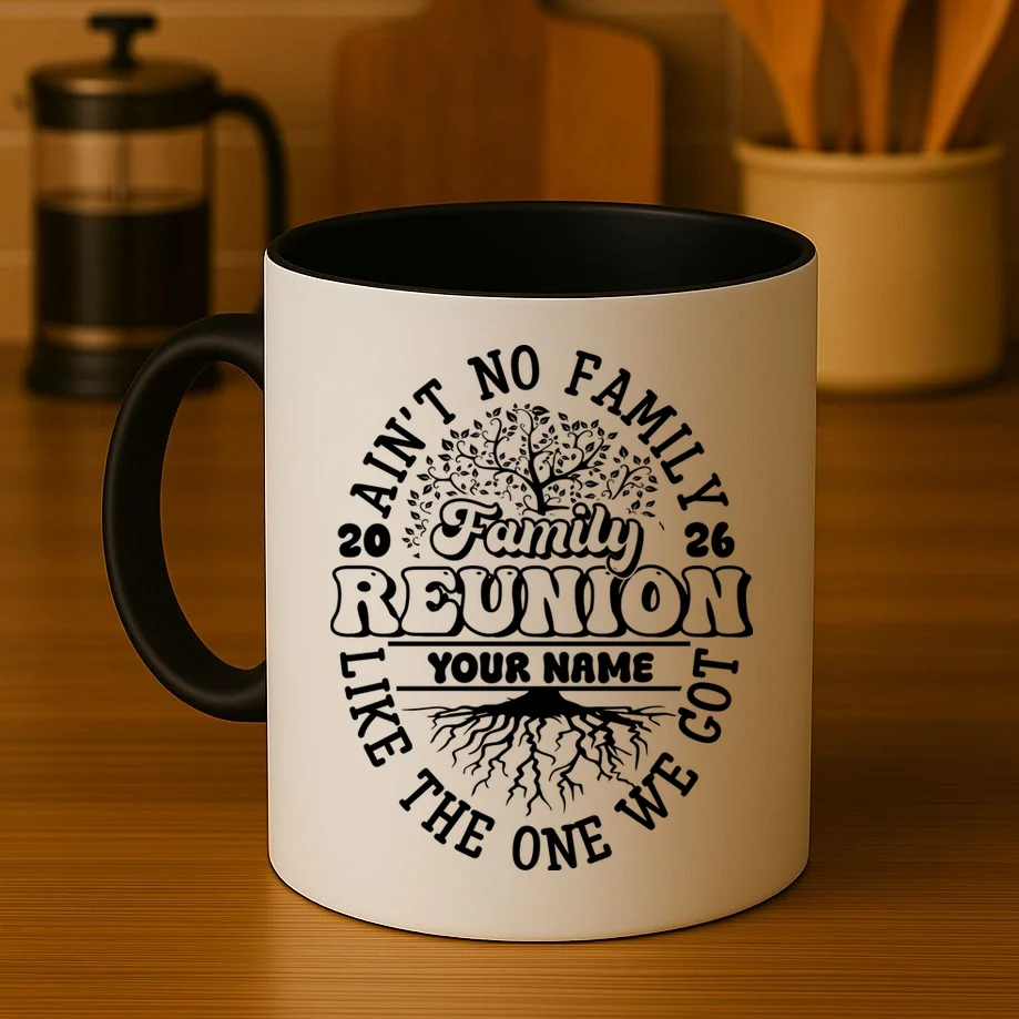 Ain't No Family Like the One We Got Custom Last Name Coffee Mug - Front 3
