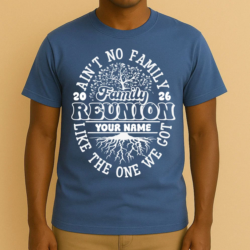 Ain't No Family Like the One We Got Custom Last Name T-Shirt - Front 3
