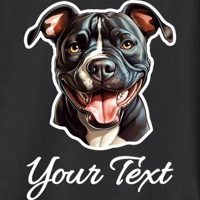 American Pit Bull Terrier Custom Name Personalized Text Men's Button Up - Front - Close-up