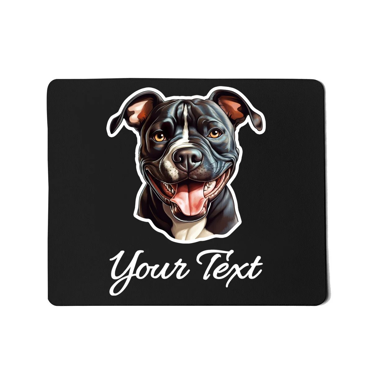 American Pit Bull Terrier Custom Name Personalized Text Mouse Pad - Front