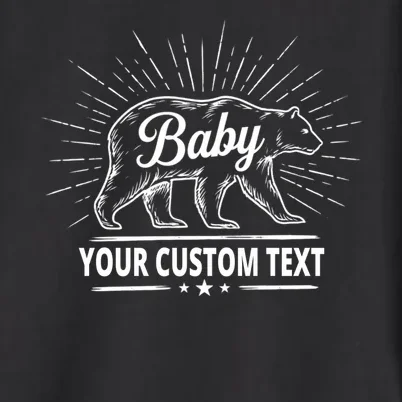 Cute Baby Bear Custom Text Men's Button Up - Front - Close-up