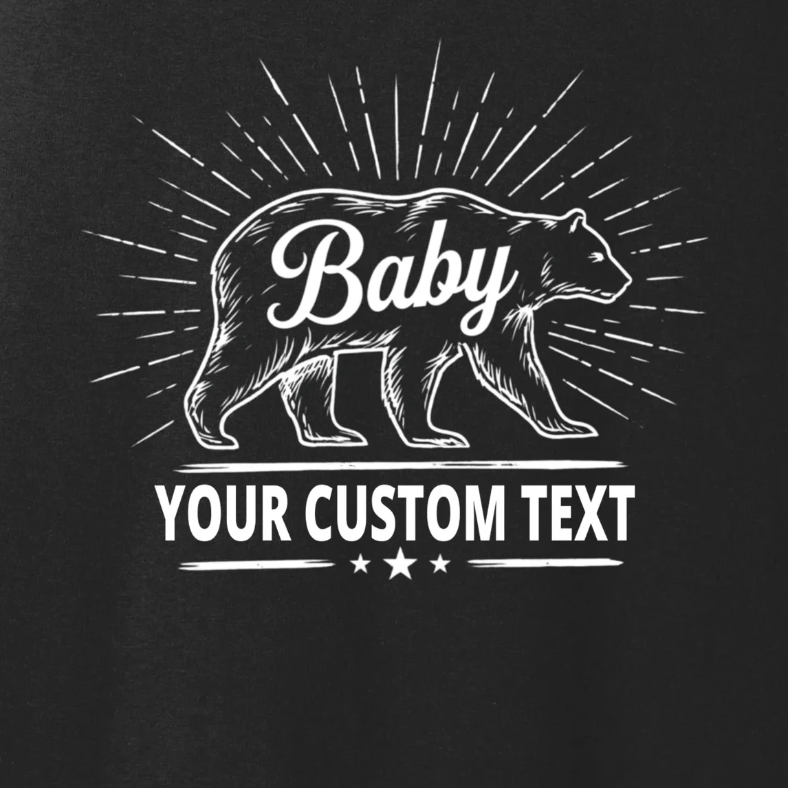 Cute Baby Bear Custom Text Women's Tank Top - Front - Close-up