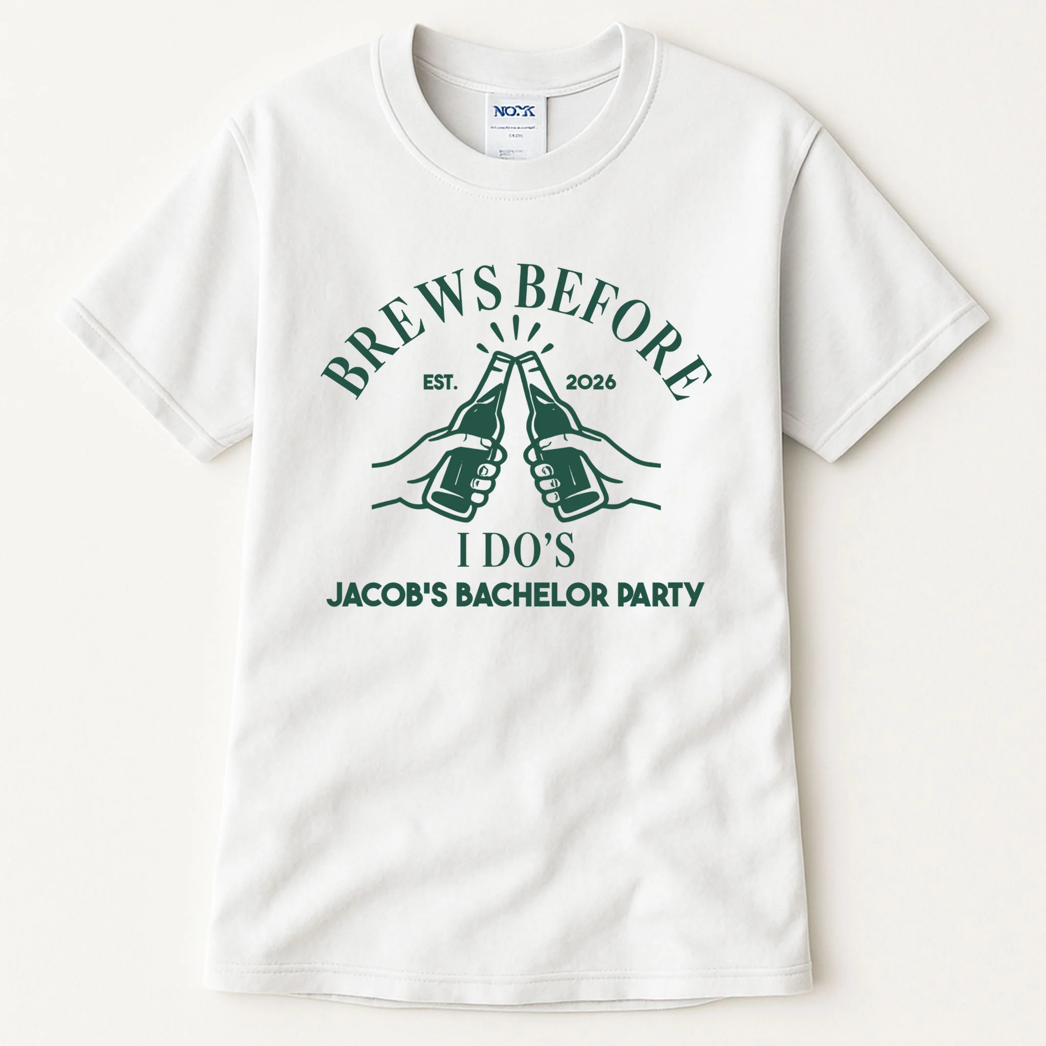 Brews Before I Do's Custom Bachelor Party Men's Tall T-Shirt - Front