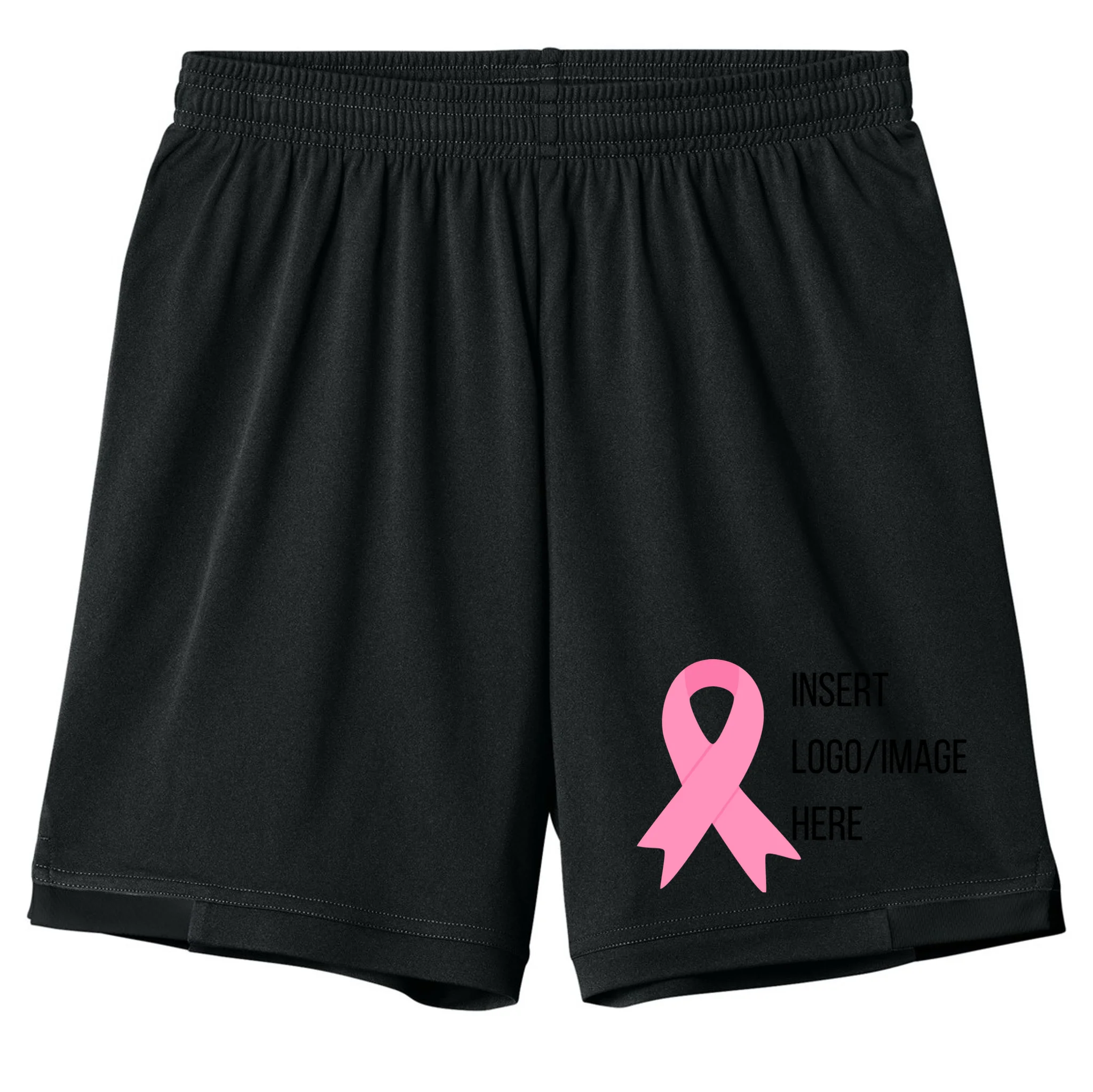 Breast Cancer Awareness Company Logo Custom Kids Shorts - Front