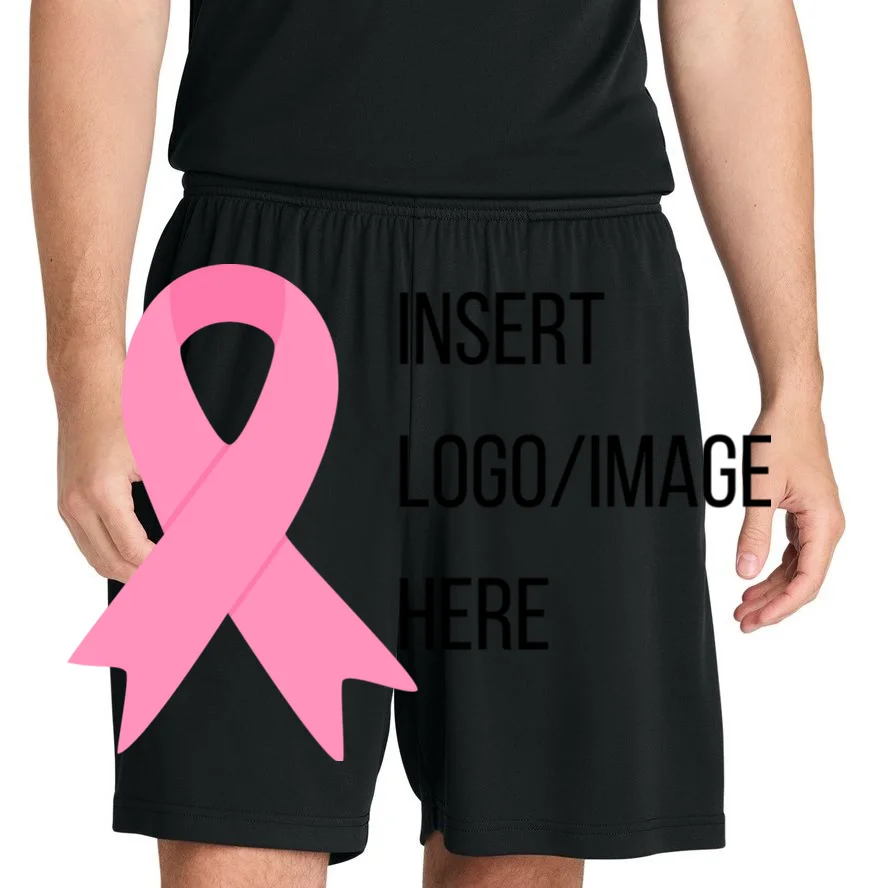 Breast Cancer Awareness Company Logo Custom Men's Shorts - Front 1