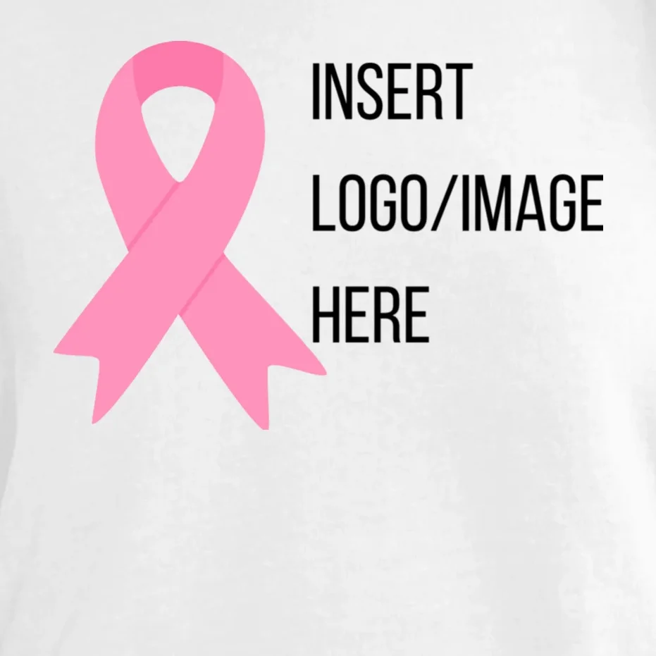 Breast Cancer Awareness Company Logo Custom Comfort Colors Unisex T-Shirt - Front - Close-up