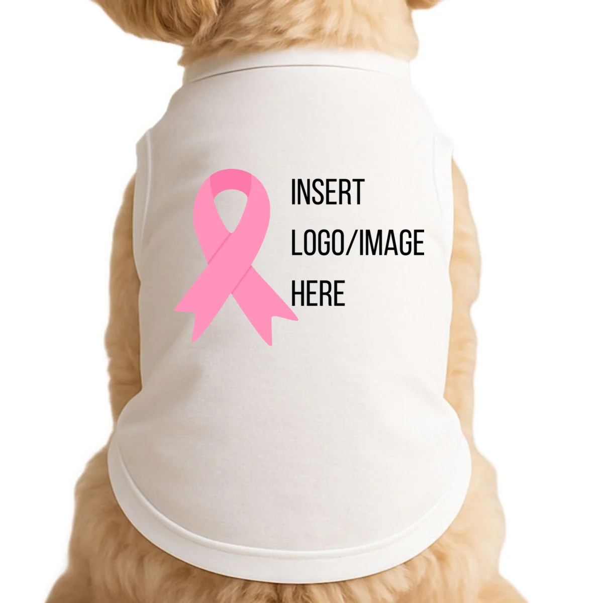 Breast Cancer Awareness Company Logo Custom Doggie Tank - Front