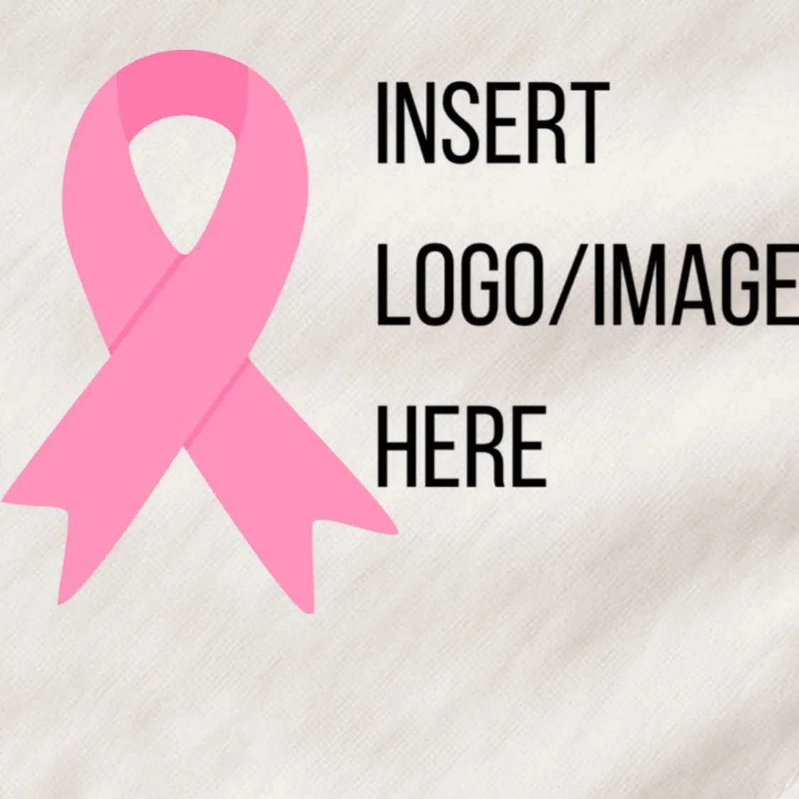 Breast Cancer Awareness Company Logo Custom Dog Bandana - Front - Close-up