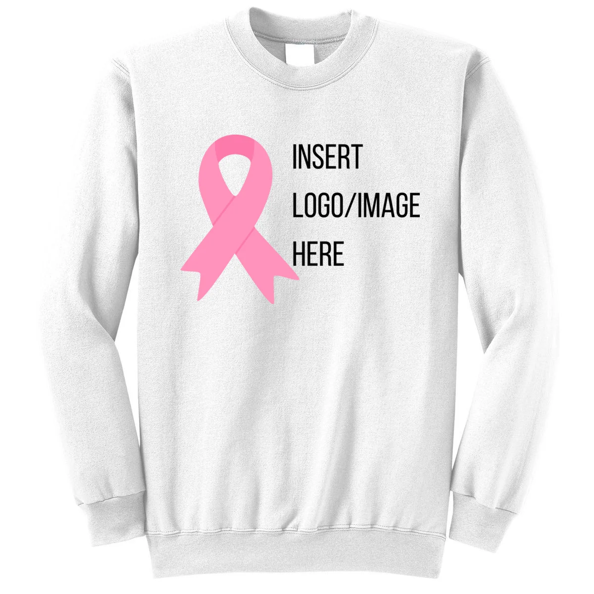 Breast Cancer Awareness Company Logo Custom Sweatshirt - Front
