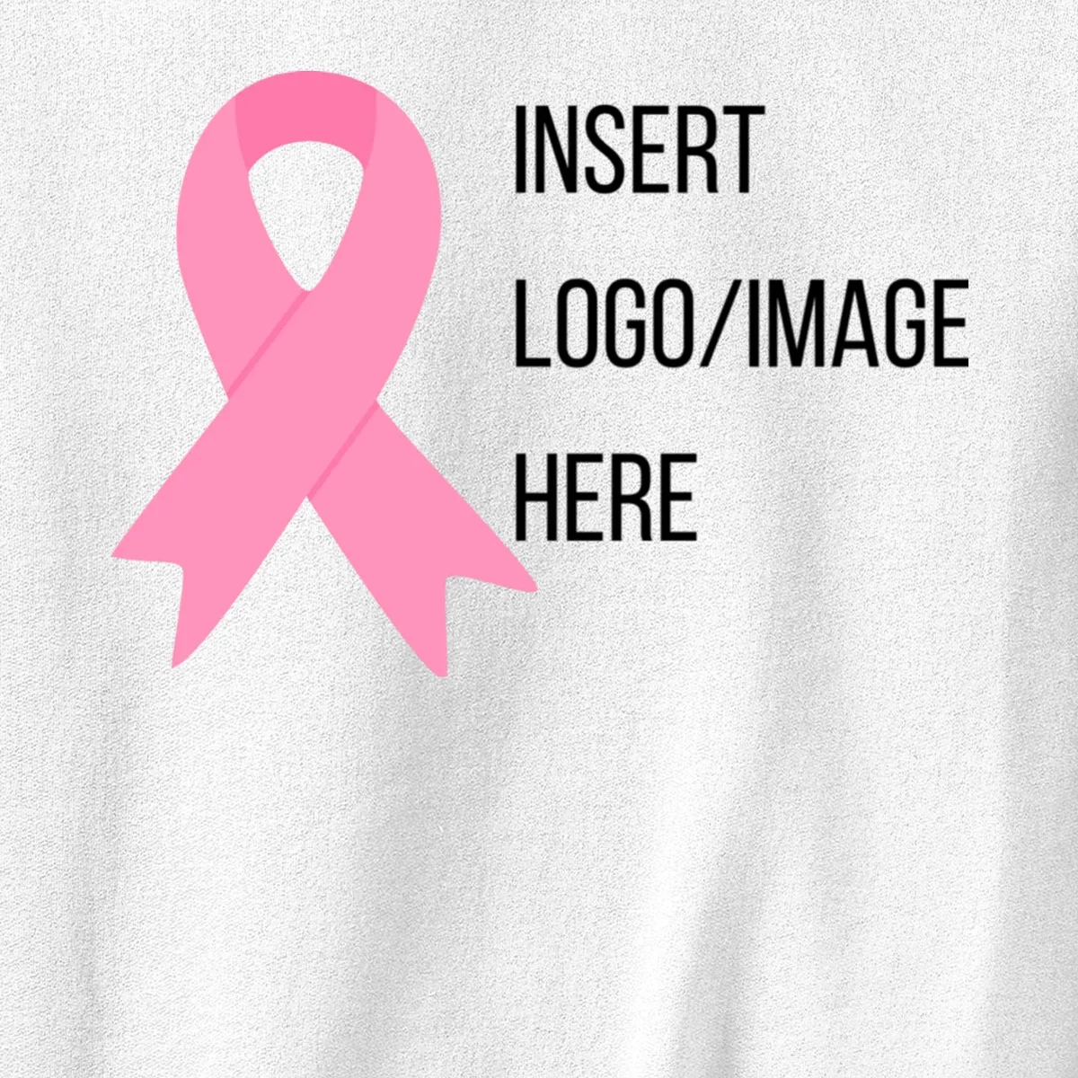 Breast Cancer Awareness Company Logo Custom Men's Sweatshirt - Front - Close-up