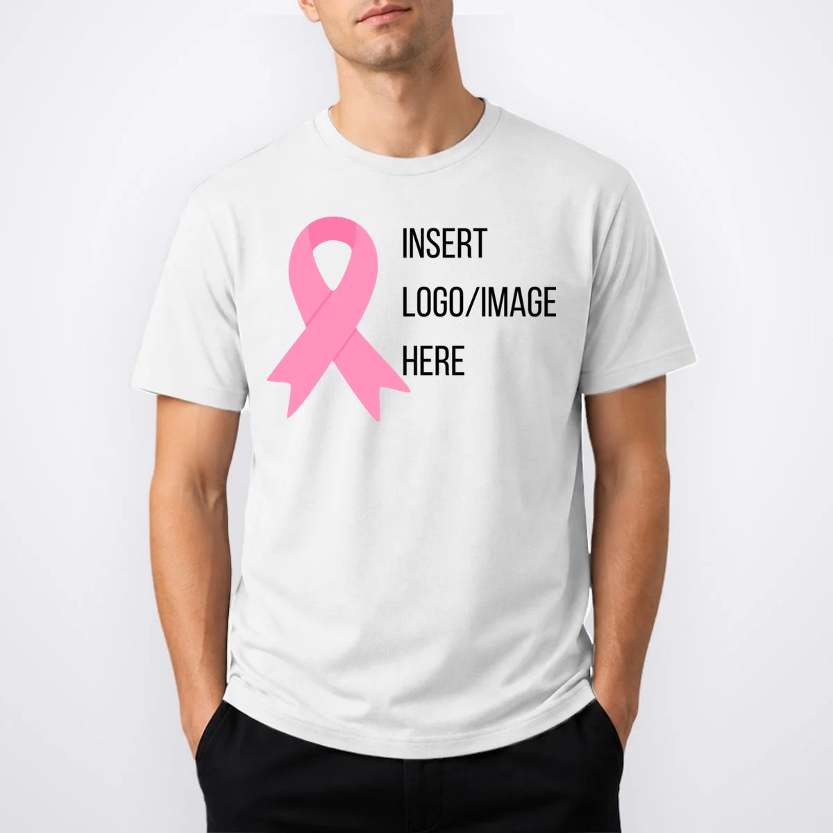 Breast Cancer Awareness Company Logo Custom T-Shirt - Front 1