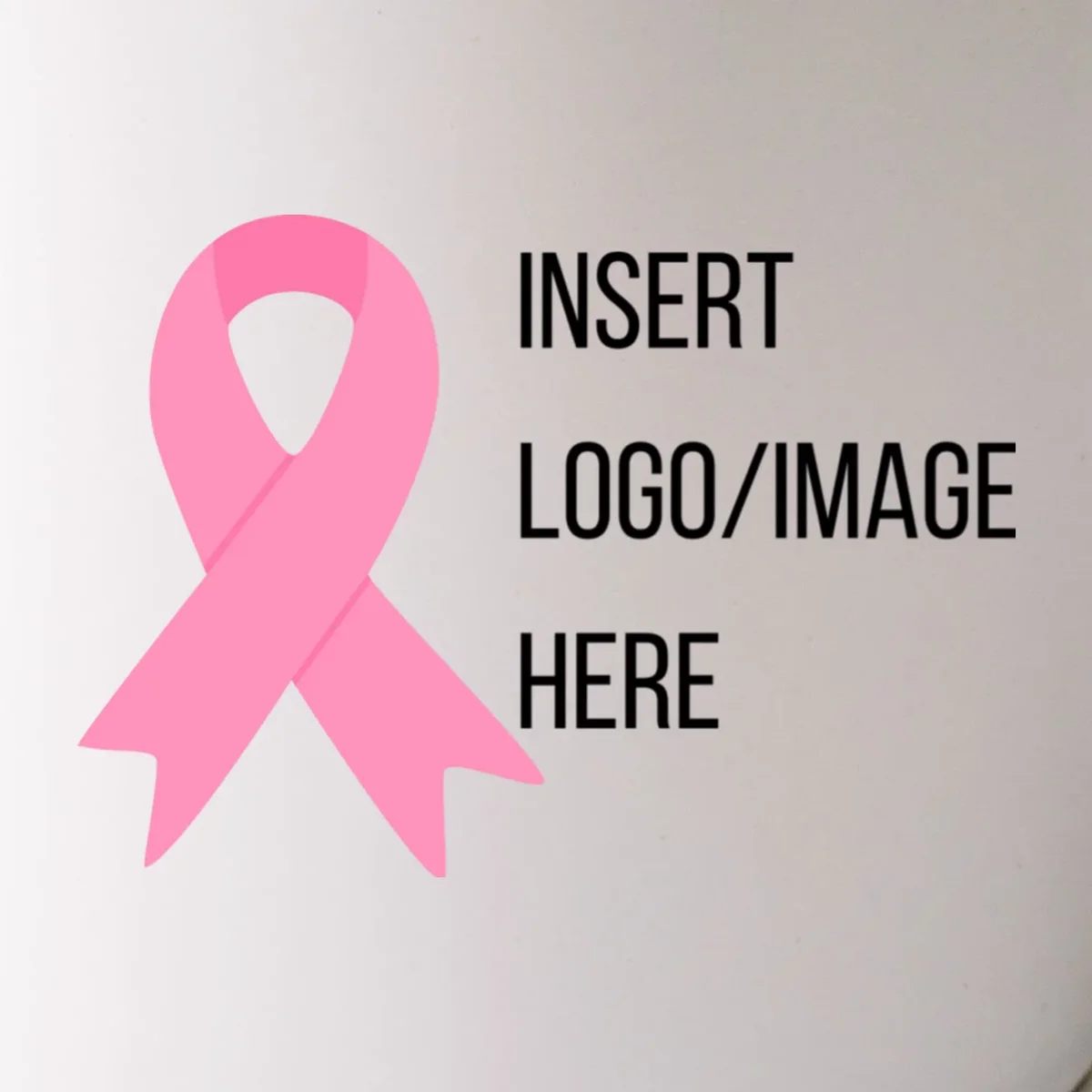 Breast Cancer Awareness Company Logo Custom Mug - Front - Close-up