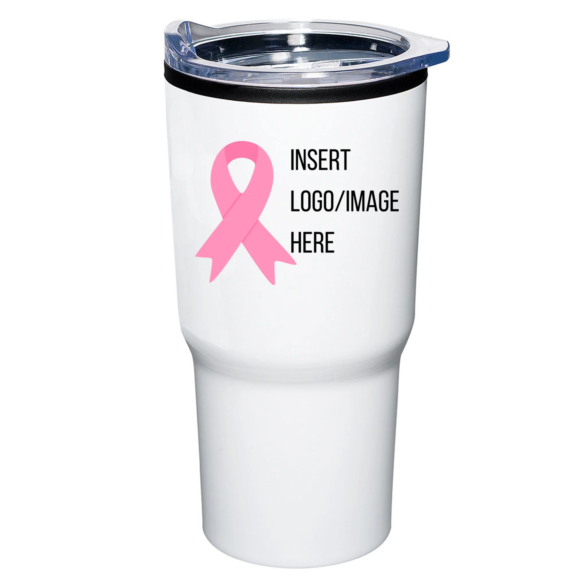 Breast Cancer Awareness Company Logo Custom 20oz Tumbler - Front