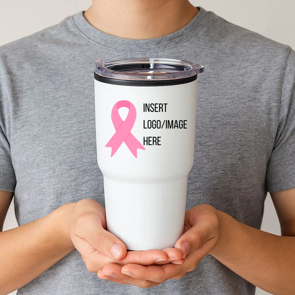 Breast Cancer Awareness Company Logo Custom 20oz Tumbler - Front 1