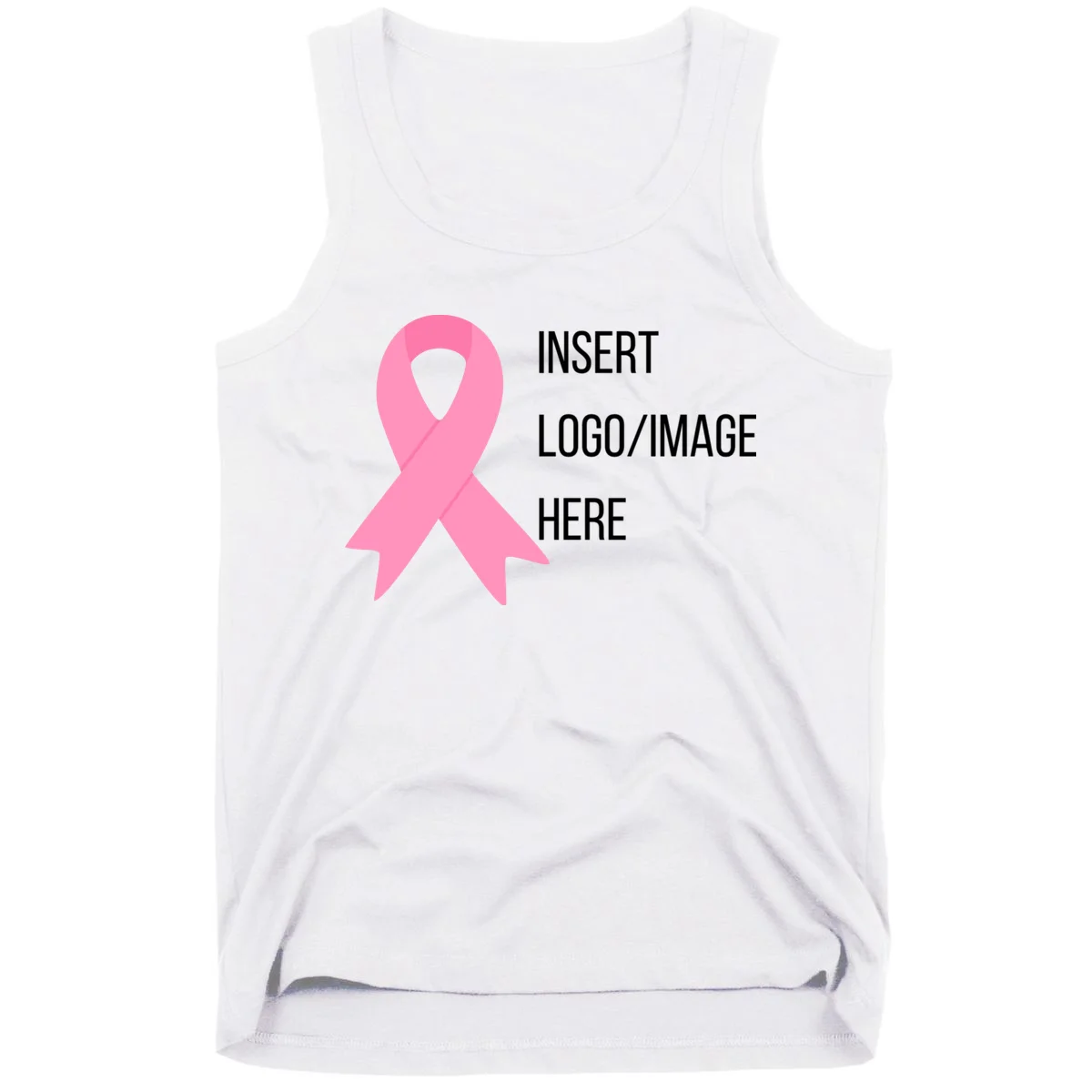 Breast Cancer Awareness Company Logo Custom Tank Top - Front
