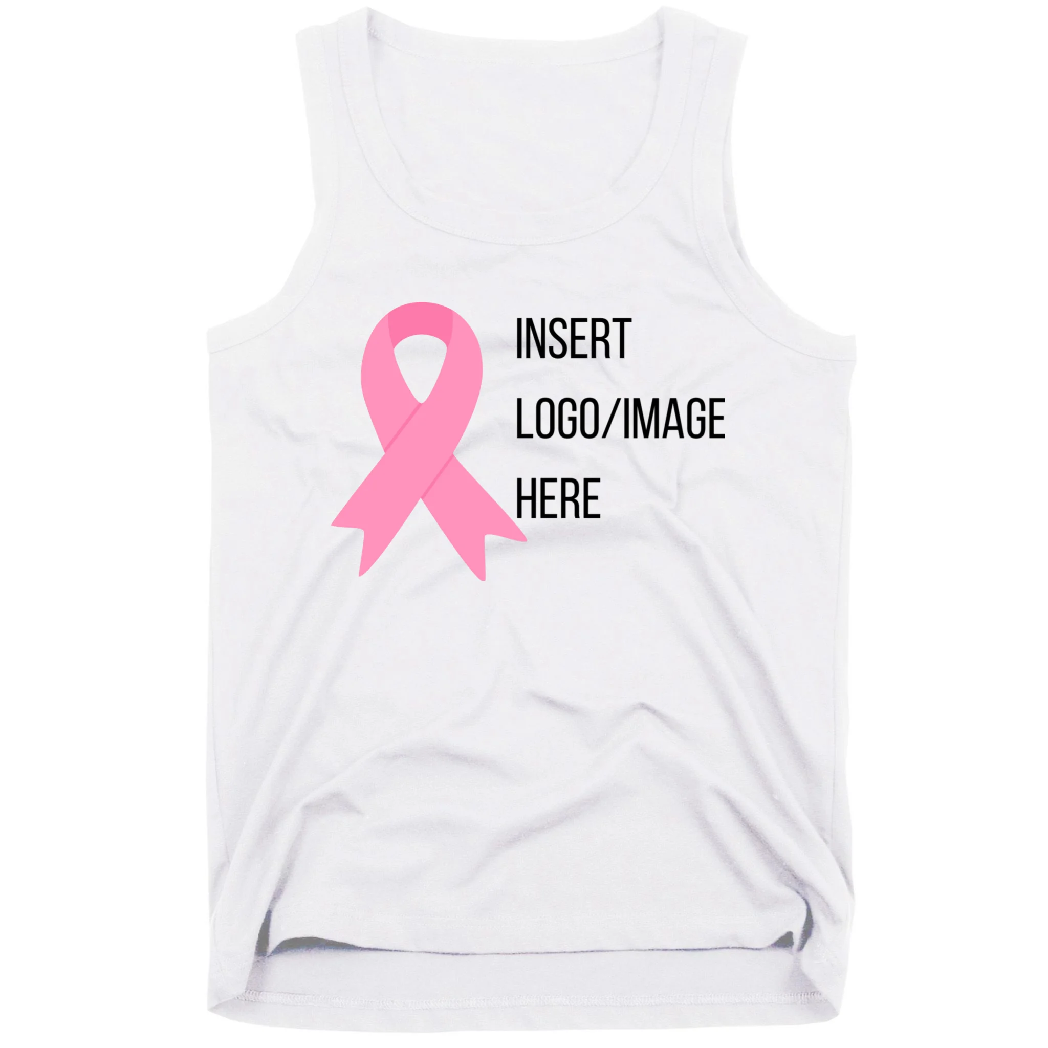 Breast Cancer Awareness Company Logo Custom Tank Top Front