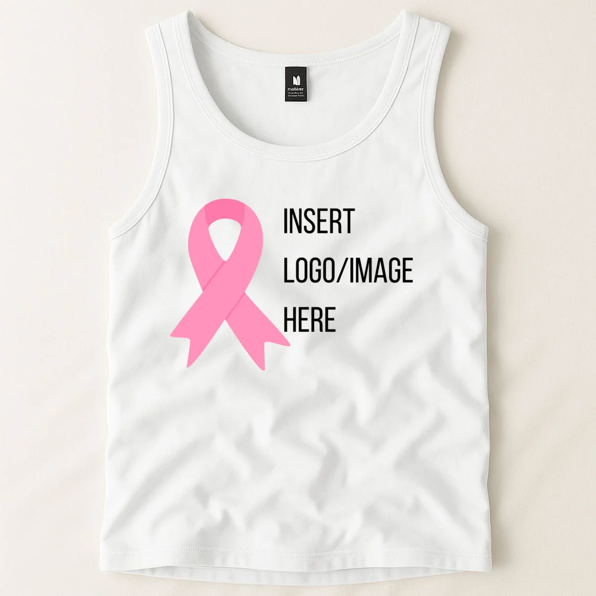 Breast Cancer Awareness Company Logo Custom Tank Top - Front 1
