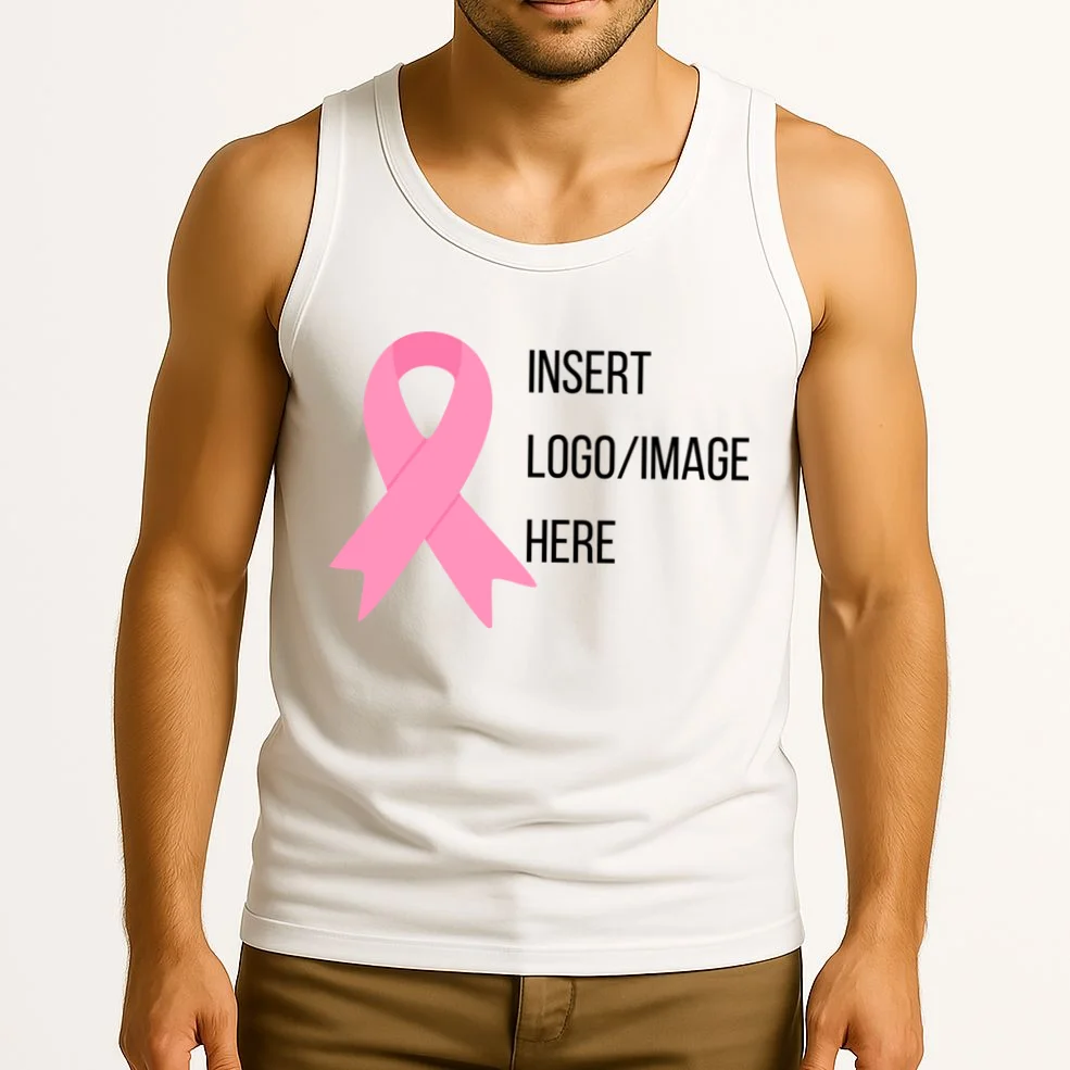 Breast Cancer Awareness Company Logo Custom Tank Top - Front 2