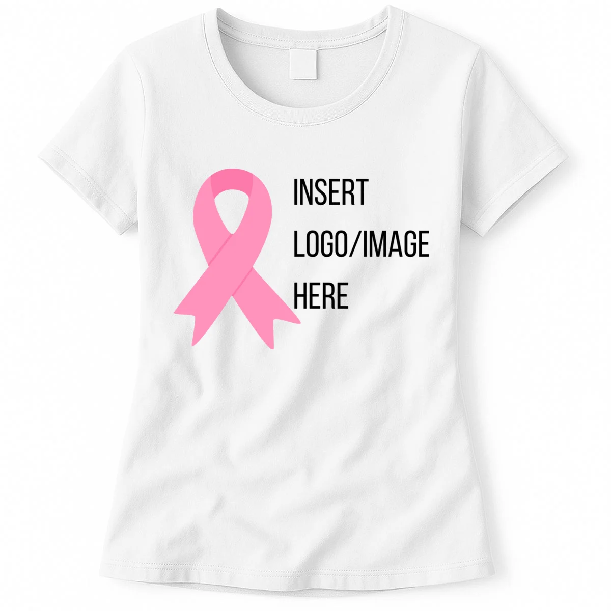 Breast Cancer Awareness Company Logo Custom Women's T-Shirt - Front