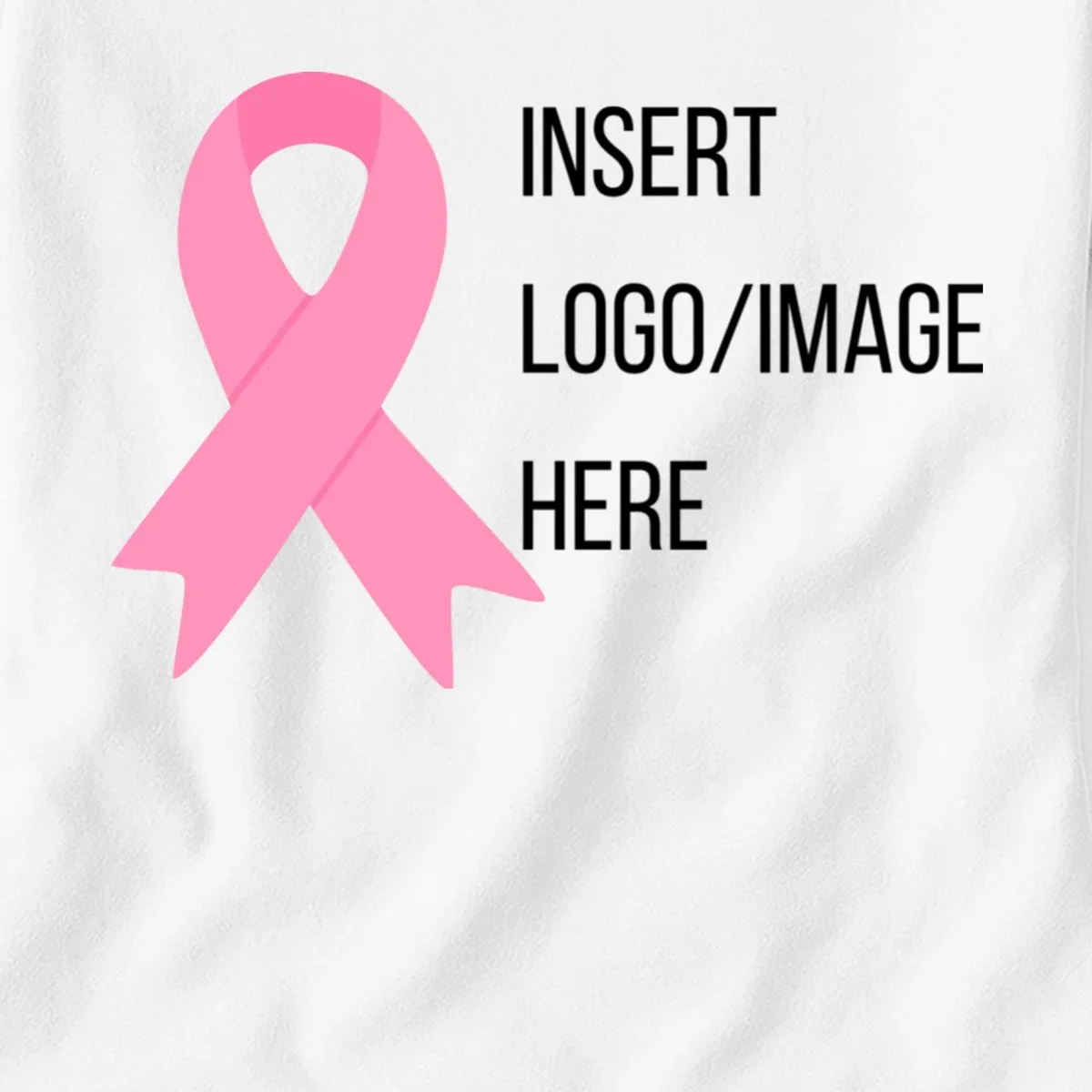 Breast Cancer Awareness Company Logo Custom Women's T-Shirt - Front - Close-up