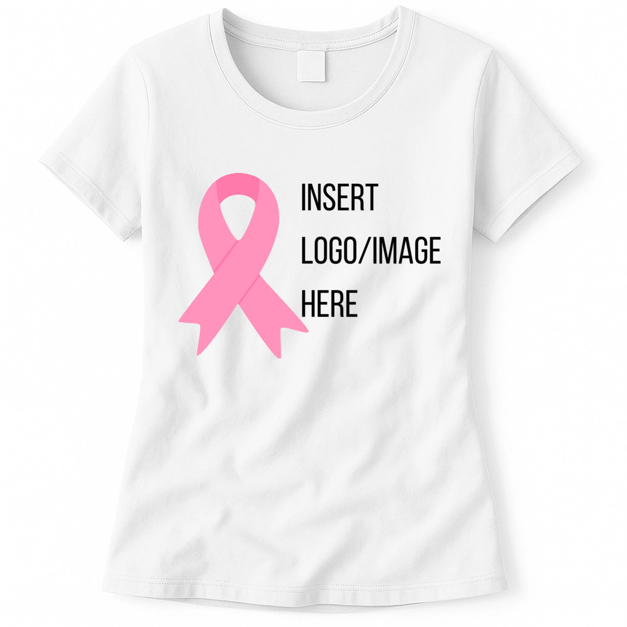 Breast Cancer Awareness Company Logo Custom Women's T-Shirt - Front