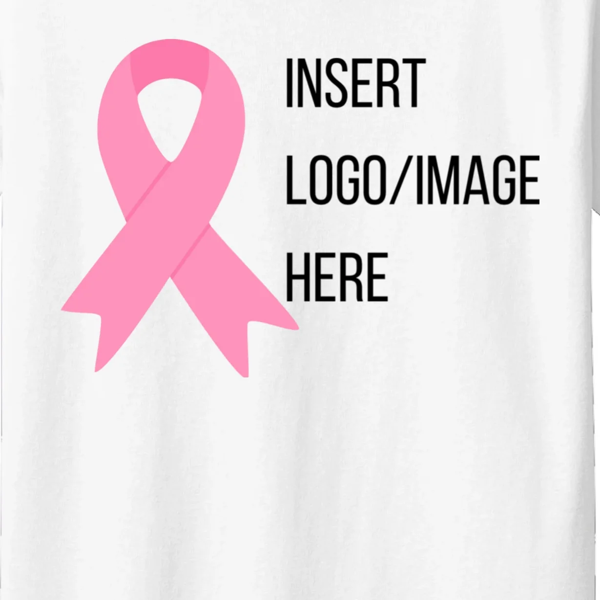 Breast Cancer Awareness Company Logo Custom Kids T-Shirt - Front - Close-up