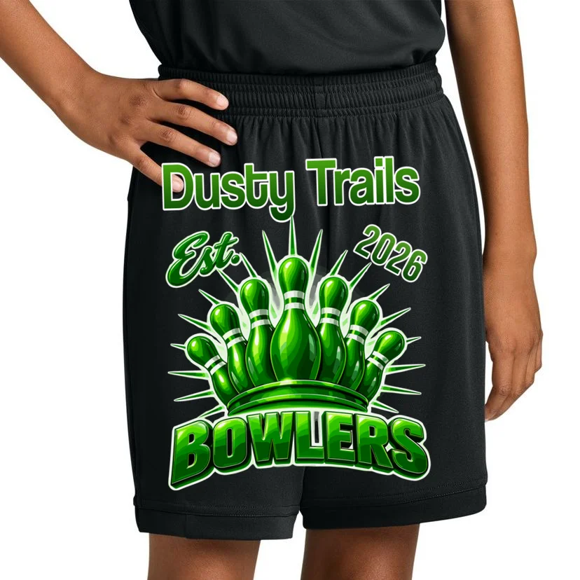 Bowling Club – Classic Sports Custom Team Name & Year Kids Shorts - Front 1
