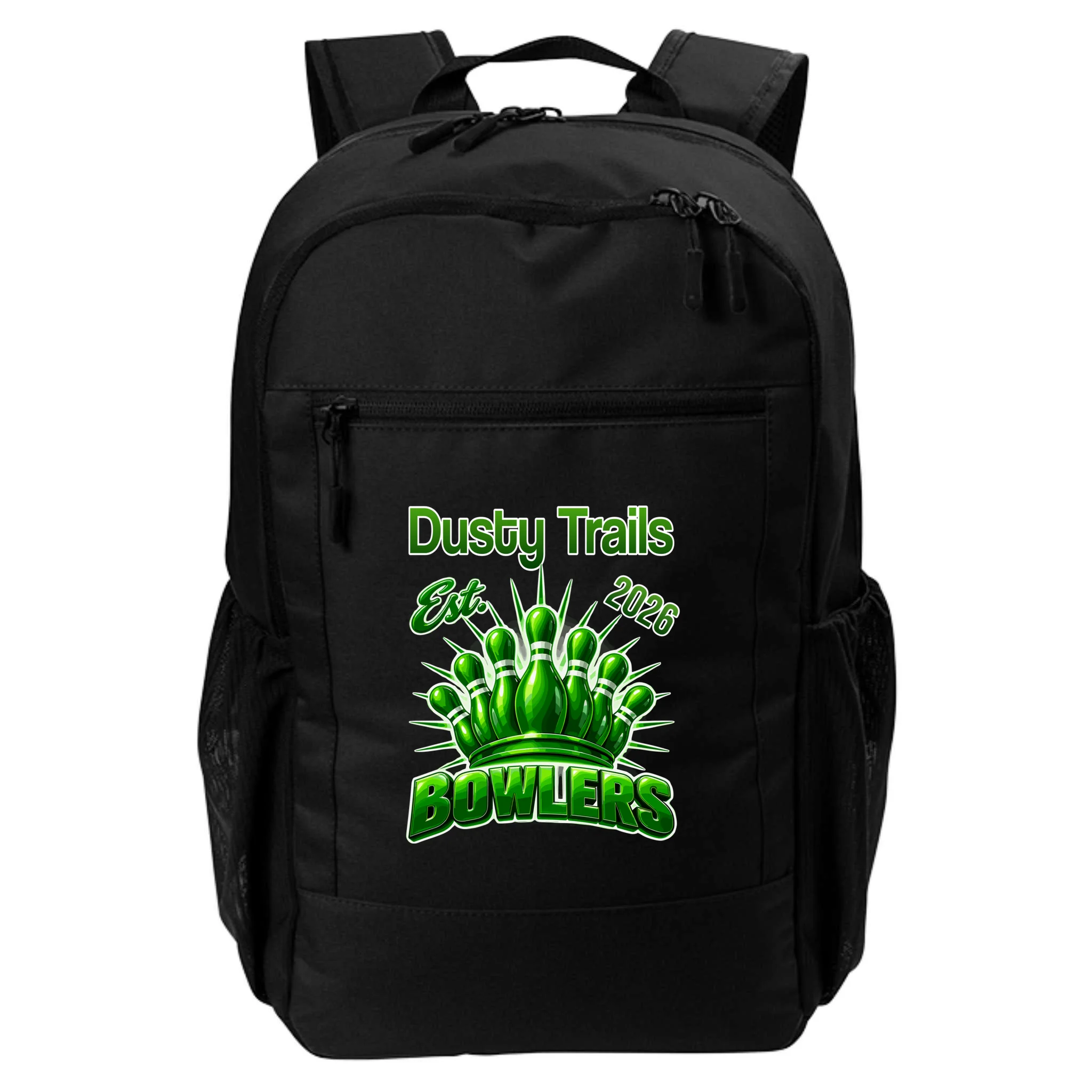 Bowling Club – Classic Sports Custom Team Name & Year Backpack - Front