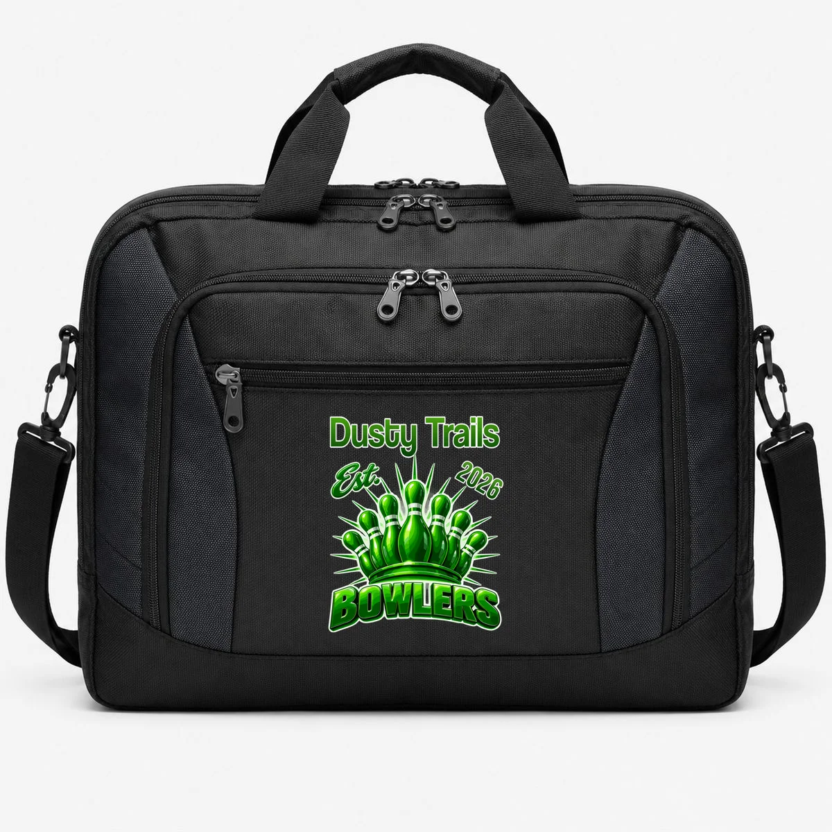 Bowling Club – Classic Sports Custom Team Name & Year Briefcase - Front