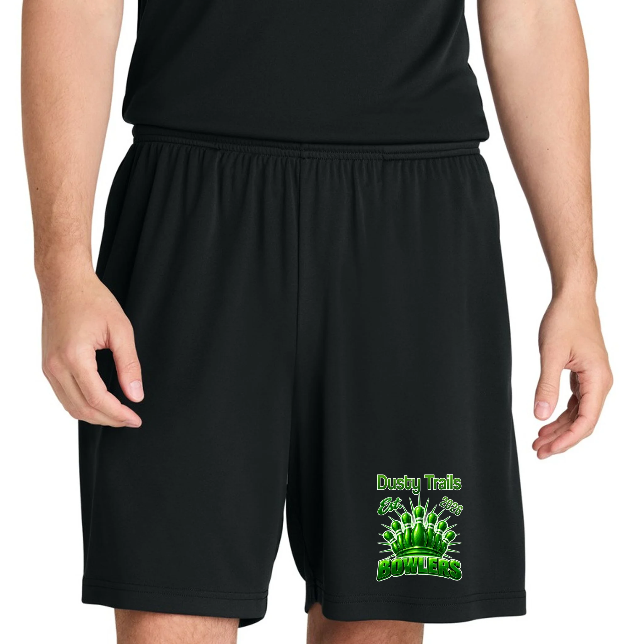 Bowling Club – Classic Sports Custom Team Name & Year Men's Shorts - Front 1