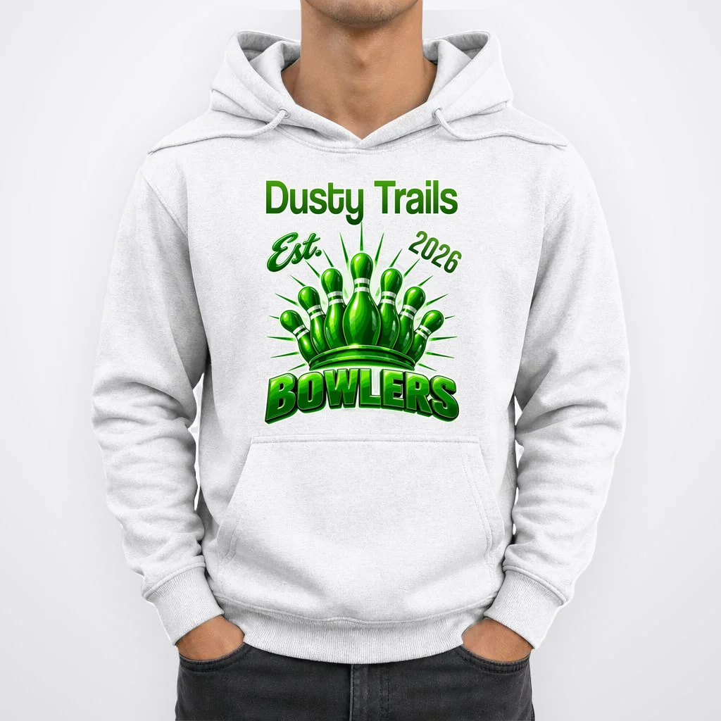 Bowling Club – Classic Sports Custom Team Name & Year Men's Hoodie - Front 1
