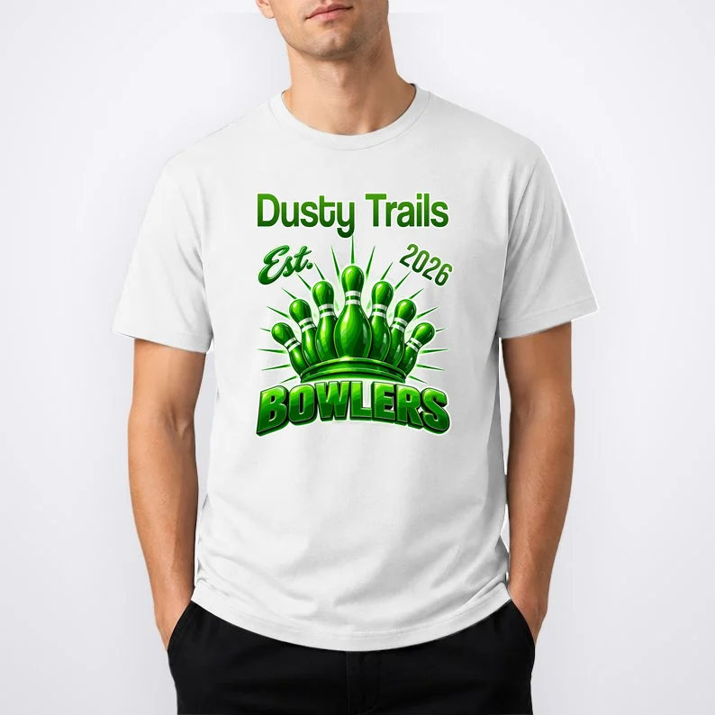 Bowling Club – Classic Sports Custom Team Name & Year Men's T-Shirt - Front 1