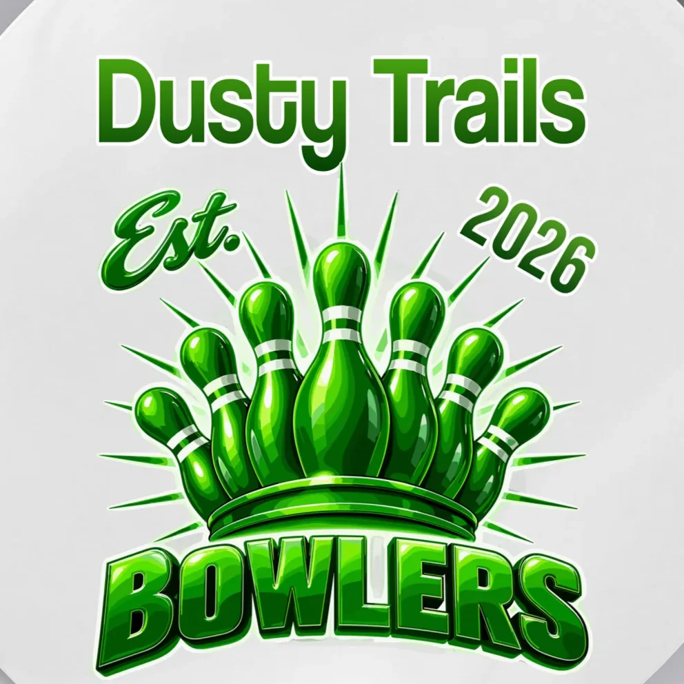 Bowling Club – Classic Sports Custom Team Name & Year Button - Front - Close-up