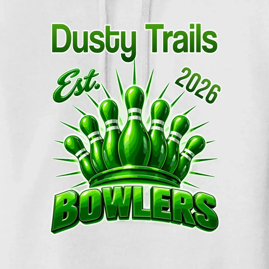 Bowling Club – Classic Sports Custom Team Name & Year Women's Pullover Hoodie - Front - Close-up