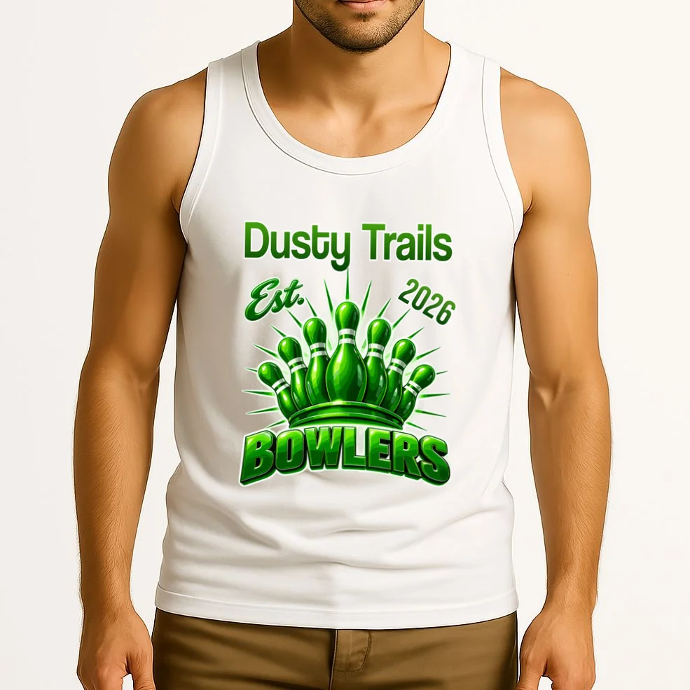 Bowling Club – Classic Sports Custom Team Name & Year Men's Tank Top - Front 2