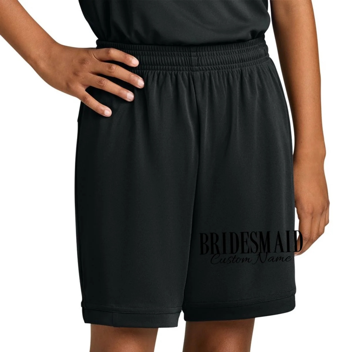 Bridesmaid Custom Name Personalized Bachelorette Kids Shorts - Front 1