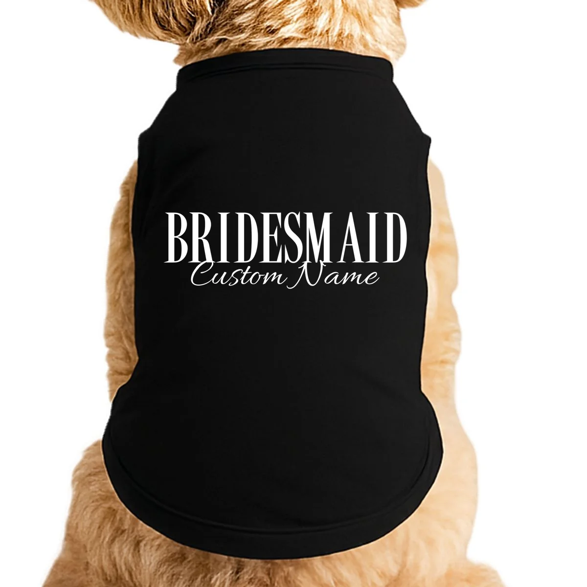 Bridesmaid Custom Name Personalized Bachelorette Doggie Tank - Front