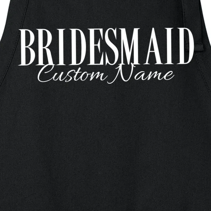 Bridesmaid Custom Name Personalized Bachelorette Apron - Front - Close-up