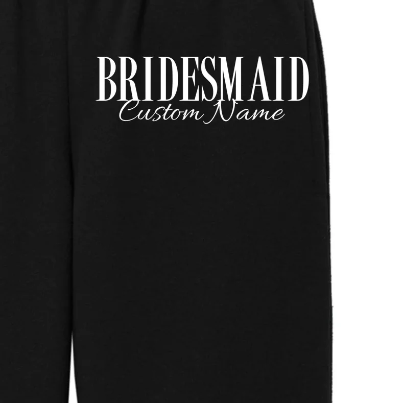 Bridesmaid Custom Name Personalized Bachelorette Kids Fleece Sweatpants - Front - Close-up