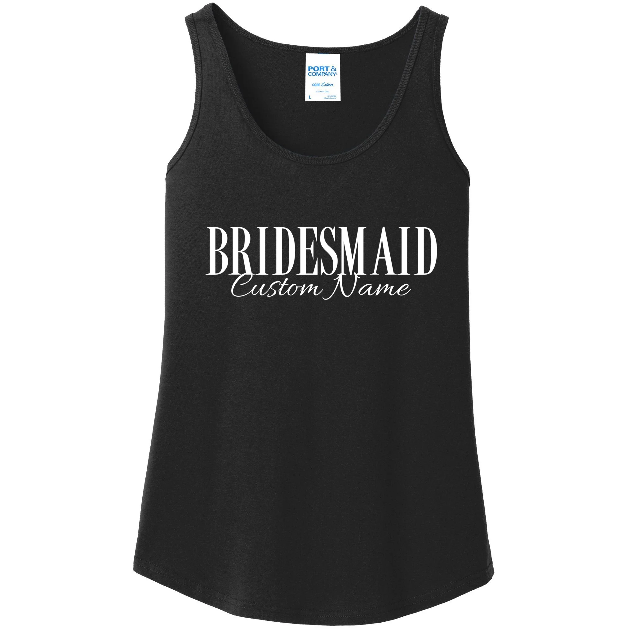 Bridesmaid Custom Name Personalized Bachelorette Women's Tank Top - Front