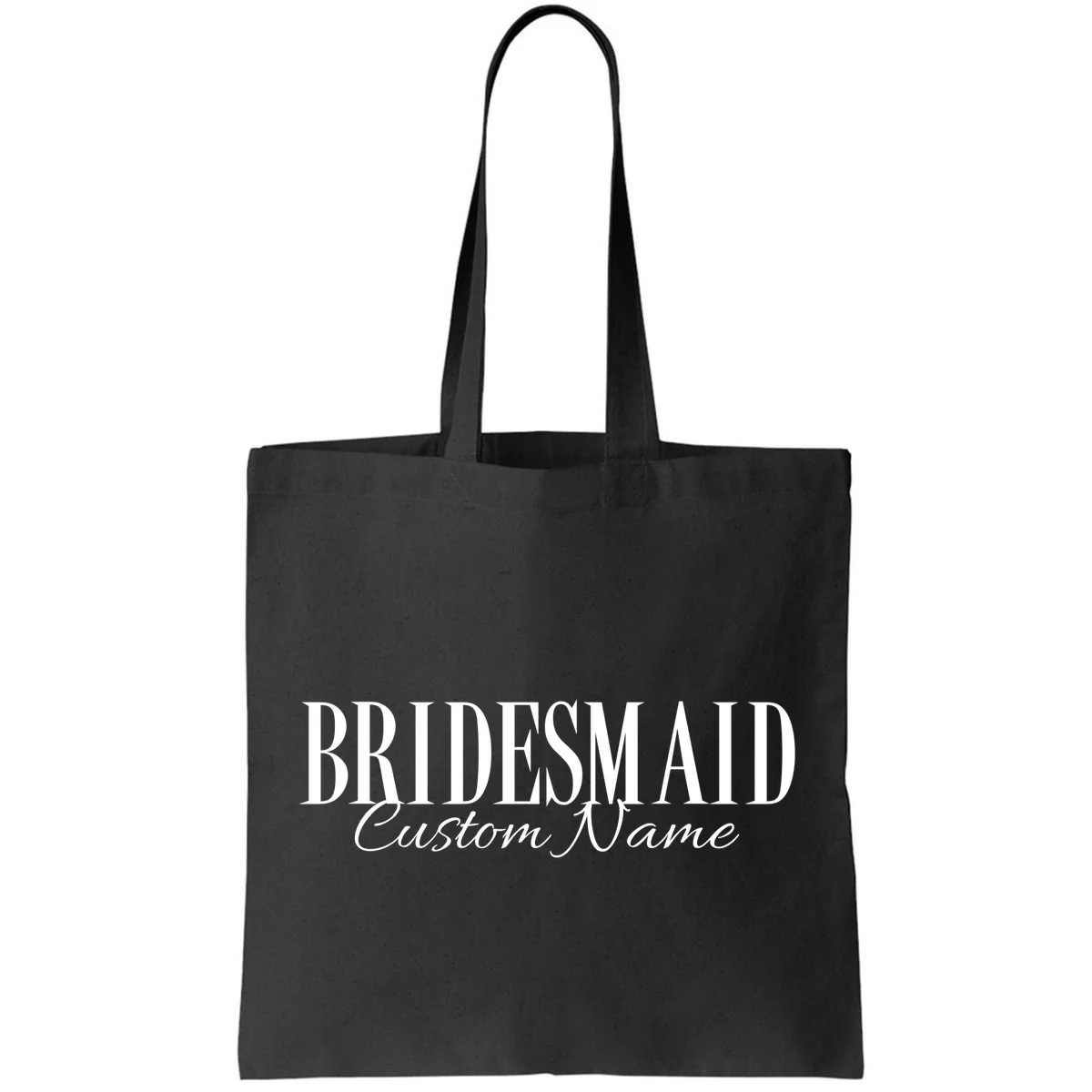 Bridesmaid Custom Name Personalized Bachelorette Tote Bag - Front
