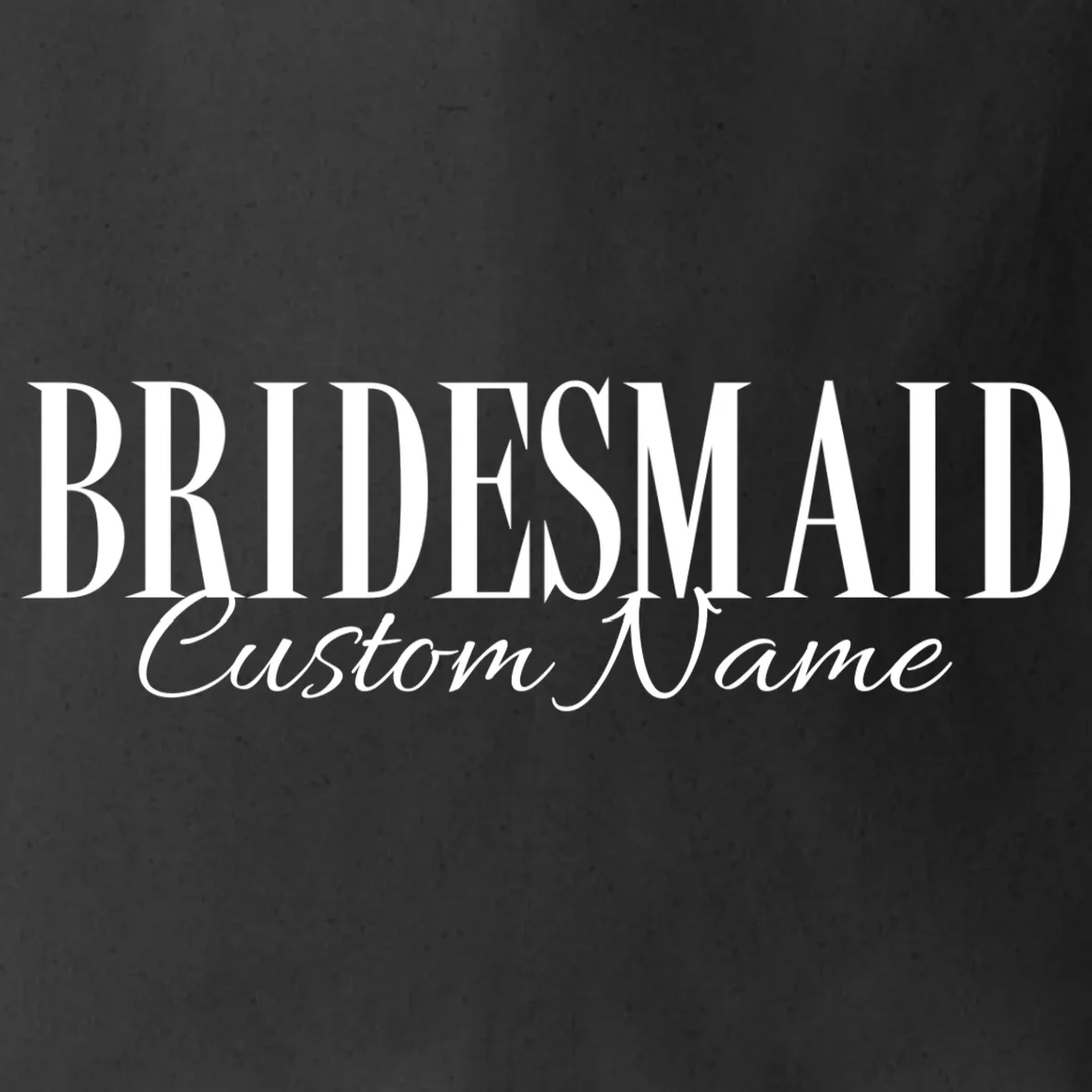Bridesmaid Custom Name Personalized Bachelorette Tote Bag - Front - Close-up