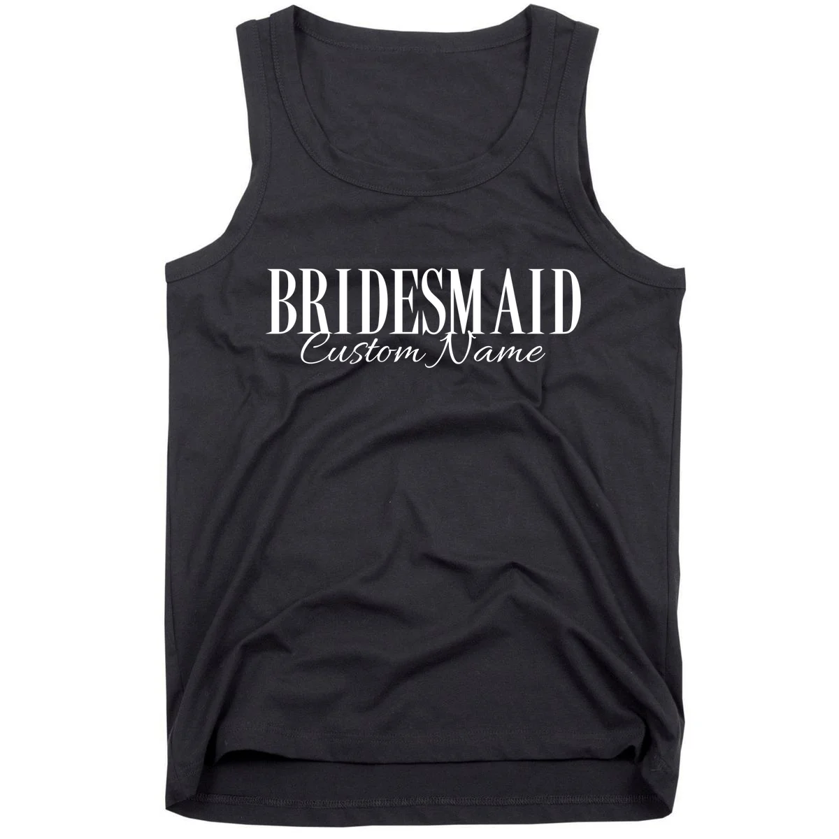 Bridesmaid Custom Name Personalized Bachelorette Tank Top - Front
