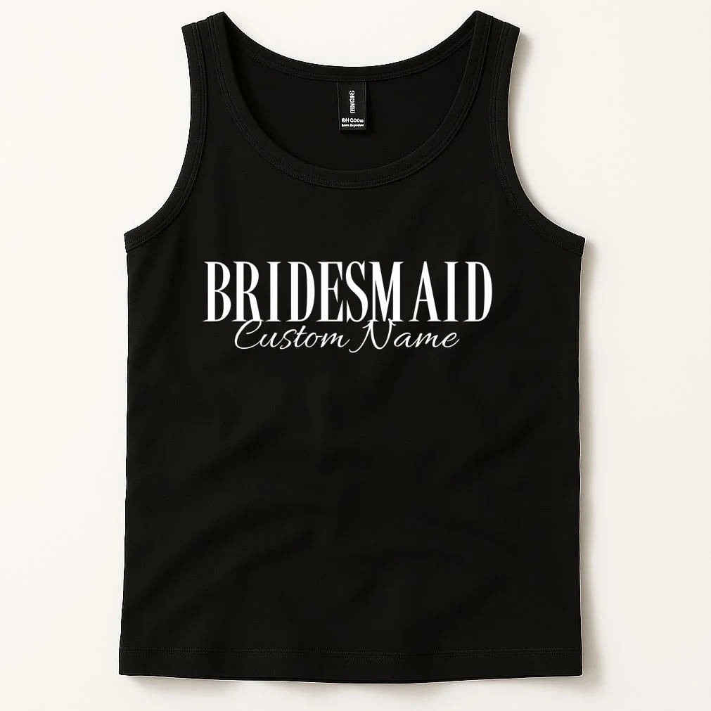 Bridesmaid Custom Name Personalized Bachelorette Tank Top - Front 1